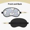 Camel Pink Heart Print Blackout Sleep Mask - Contoured Cup Eye Cover for Side Sleepers, Adjustable Elastic Band view 2