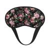 Safflower Leaf Print Blackout Sleep Mask - Contoured Eye Cups for Side Sleepers, Adjustable Elastic Band view 1