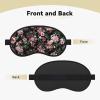 Safflower Leaf Print Blackout Sleep Mask - Contoured Eye Cups for Side Sleepers, Adjustable Elastic Band view 2