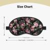 Safflower Leaf Print Blackout Sleep Mask - Contoured Eye Cups for Side Sleepers, Adjustable Elastic Band view 4