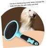 Happyyami Stainless Steel and Plastic Cat and Dog Brush with Massage Function, Blue view 3