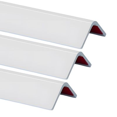 Raouoae 3-Pack PVC Corner Guard Profiles, 150 cm, White