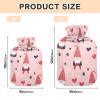 Hot Water Bottle with Christmas Elves, Pink, 2 Liters view 3