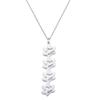 MeMeDIY Personalized Paw Necklace with Engraved Name, Stainless Steel/925 Sterling Silver, 1–4 Cat Paws, Pet Memorial Jewelry (Silver, 4) view 1
