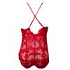 Women's Red Open-Crotch Bodystocking Lingerie Set view 4
