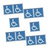 Cabilock 10-Pack Blue Disabled Parking Sign Stickers, Waterproof Self-Adhesive PVC, 3-Inch view 1