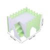 Happyyami PVC Hamster Villa in Light Green with Tunnel Toy and Private Hideaway for Small Rabbits and Rats view 2