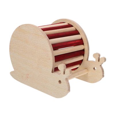Happyyami Snail-Shaped Wooden Hamster House, DIY Paintable