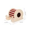 Happyyami Snail-Shaped Wooden Hamster House, DIY Paintable view 2