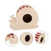 Happyyami Snail-Shaped Wooden Hamster House, DIY Paintable view 4