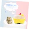 Happyyami Yellow Warm, Windproof Plush Hamster Nest for Hedgehogs view 3