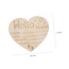 JOINPAYA 3-Piece Heart-Shaped Wooden Baby Announcement Signs view 2