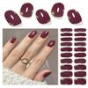 Wahrshei UV Gel Strips | 20 Burgundy Nail Wraps | Self-Adhesive Gel Polish Wraps view 1