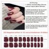 Wahrshei UV Gel Strips | 20 Burgundy Nail Wraps | Self-Adhesive Gel Polish Wraps view 2