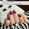 Wahrshei UV Gel Strips | 20 Burgundy Nail Wraps | Self-Adhesive Gel Polish Wraps view 4