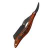 IWOWHERO Vintage Stainless Steel Beard Trimmer with Wooden Handle view 1