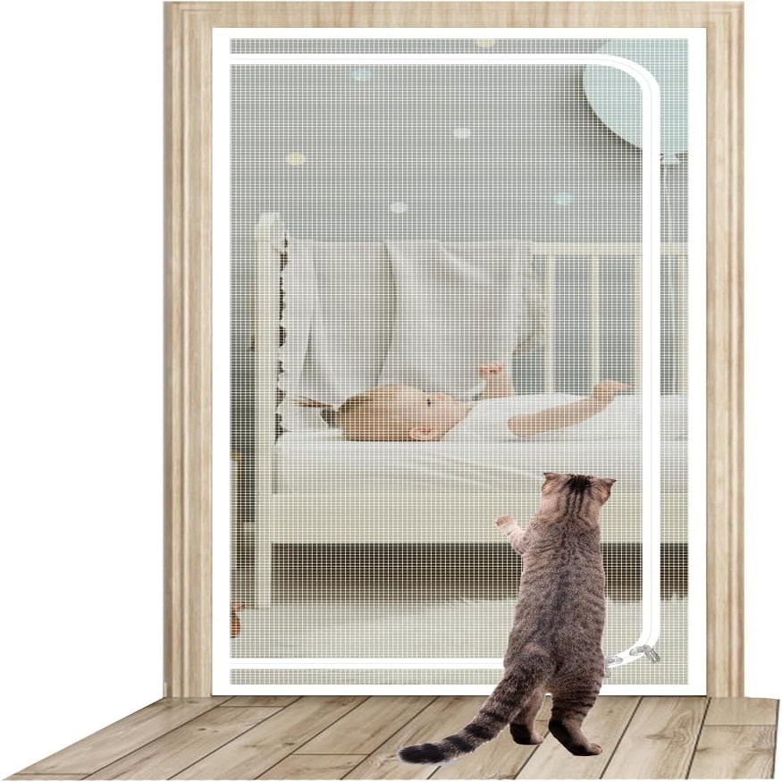 Reinforced Mesh Cat Gate Door for 80 x 210 cm Doorways
