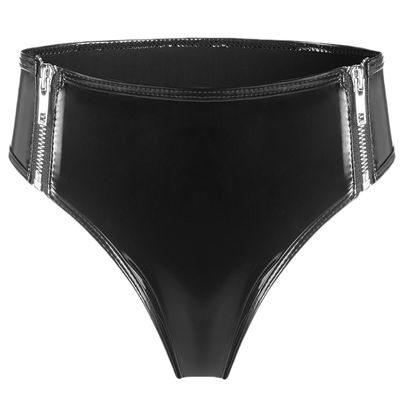 Ausing Wetlook Women's Hotpants Open-Crotch Bikini Briefs