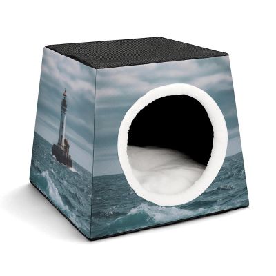 Space Capsule Oxford Fabric Pet House for Cats, Dogs and Small Pets, 35.1 x 35.1 x 30 cm