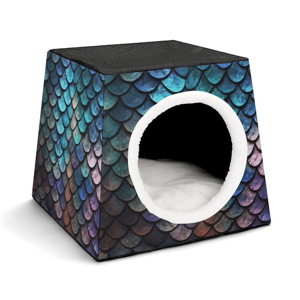 Space Capsule Oxford Fabric Pet House for Cats, Dogs, Guinea Pigs & Small Pets, 35.1 x 35.1 x 30 cm
