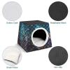 Space Capsule Oxford Fabric Pet House for Cats, Dogs, Guinea Pigs & Small Pets, 35.1 x 35.1 x 30 cm view 4
