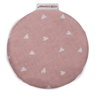 HOBEA-Germany Cherry Pit Heating Pad, Hearts, Dusty Rose