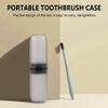 Joskeijky Travel Toothbrush Case with Toothpaste Holder, Adjustable Antibacterial Box, Black view 2