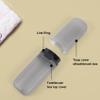 Joskeijky Travel Toothbrush Case with Toothpaste Holder, Adjustable Antibacterial Box, Black view 4