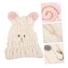IWOWHERO 5-Piece Absorbent Hair Turbans with Animal Embroidery, Quick-Drying Towels for Women and Girls view 4