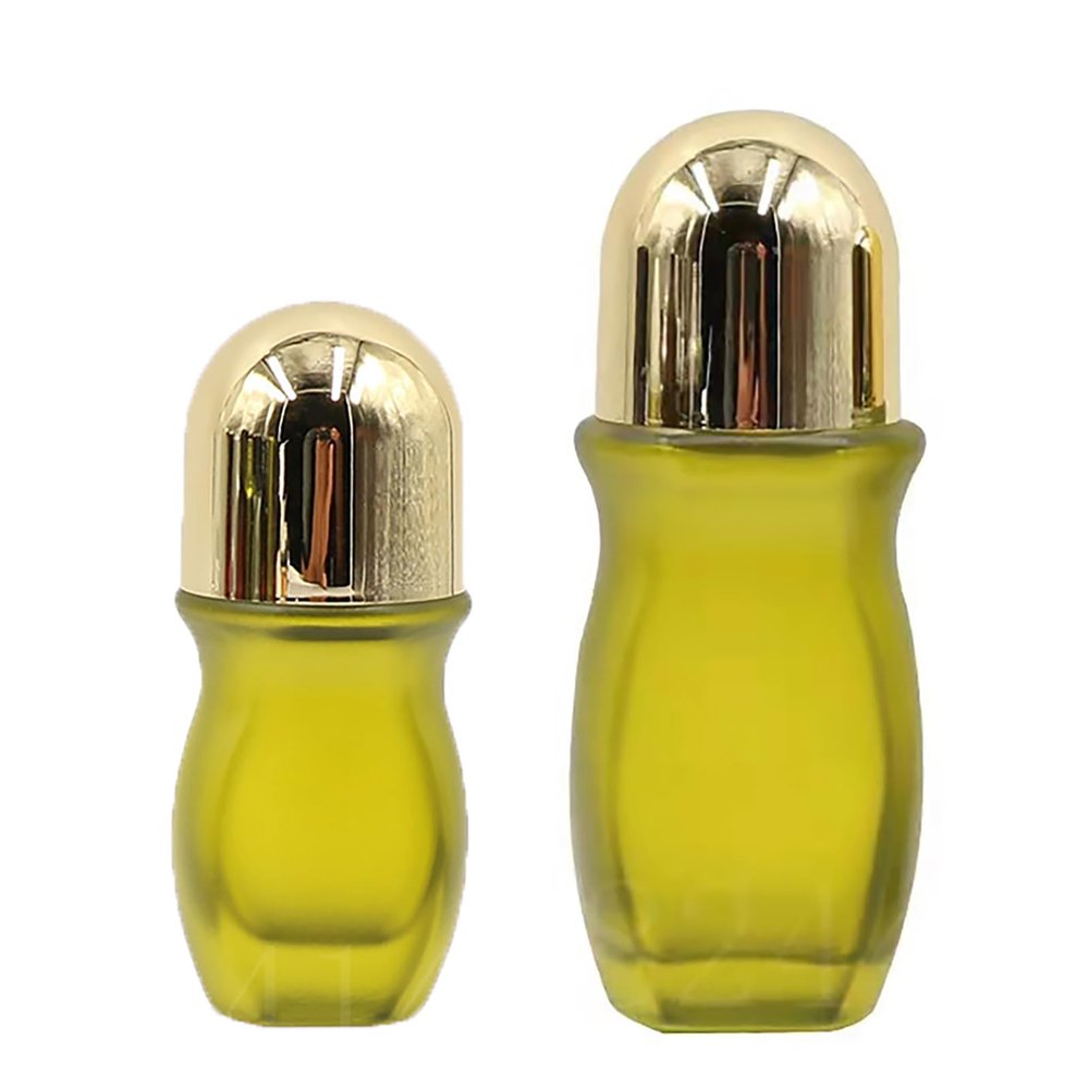 LJJCSFF Refillable Glass Rollerball Bottles for Essential Oils and Perfume, 30 mL and 50 mL, 2-Pack