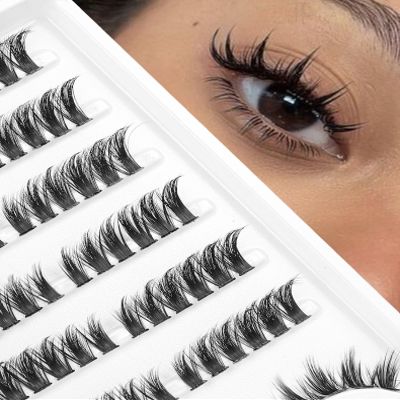 Jiocolor Manga Lash Clusters, DIY Lash Extensions, Fairy Lash Clusters, C-Curl, Spiky Anime Lashes, 8/16 mm