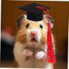 BESPORTBLE Hamster Graduation Cap with Colorful Tassel view 4