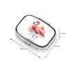 Square Pill Organizer, Watercolor Flamingo view 2