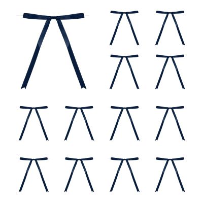 QUARKZMAN 50-Piece 5 x 7-Inch Bow Decorations, Dark Blue