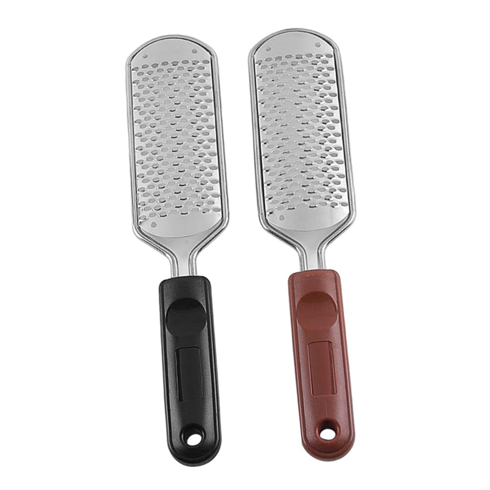 Foot Files for Callus Removal with Handle, 2-Piece Stainless Steel Set