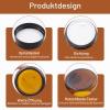 TOKSEO 4-Pack 120 mL Amber Glass Cosmetic Jars with Lids view 4