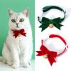 NVOQILIN Christmas Collar for Dogs with Bow Tie view 2