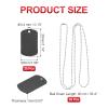 PATIKIL Metal Stamping Blanks, 50 x 29 mm, 25-Piece Aluminum Dog Tags with 35-Inch Ball Chains, Black view 2