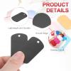 PATIKIL Metal Stamping Blanks, 50 x 29 mm, 25-Piece Aluminum Dog Tags with 35-Inch Ball Chains, Black view 3