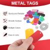 PATIKIL Metal Stamping Blanks, 50 x 29 mm, 25-Piece Aluminum Dog Tags with 35-Inch Ball Chains, Black view 4