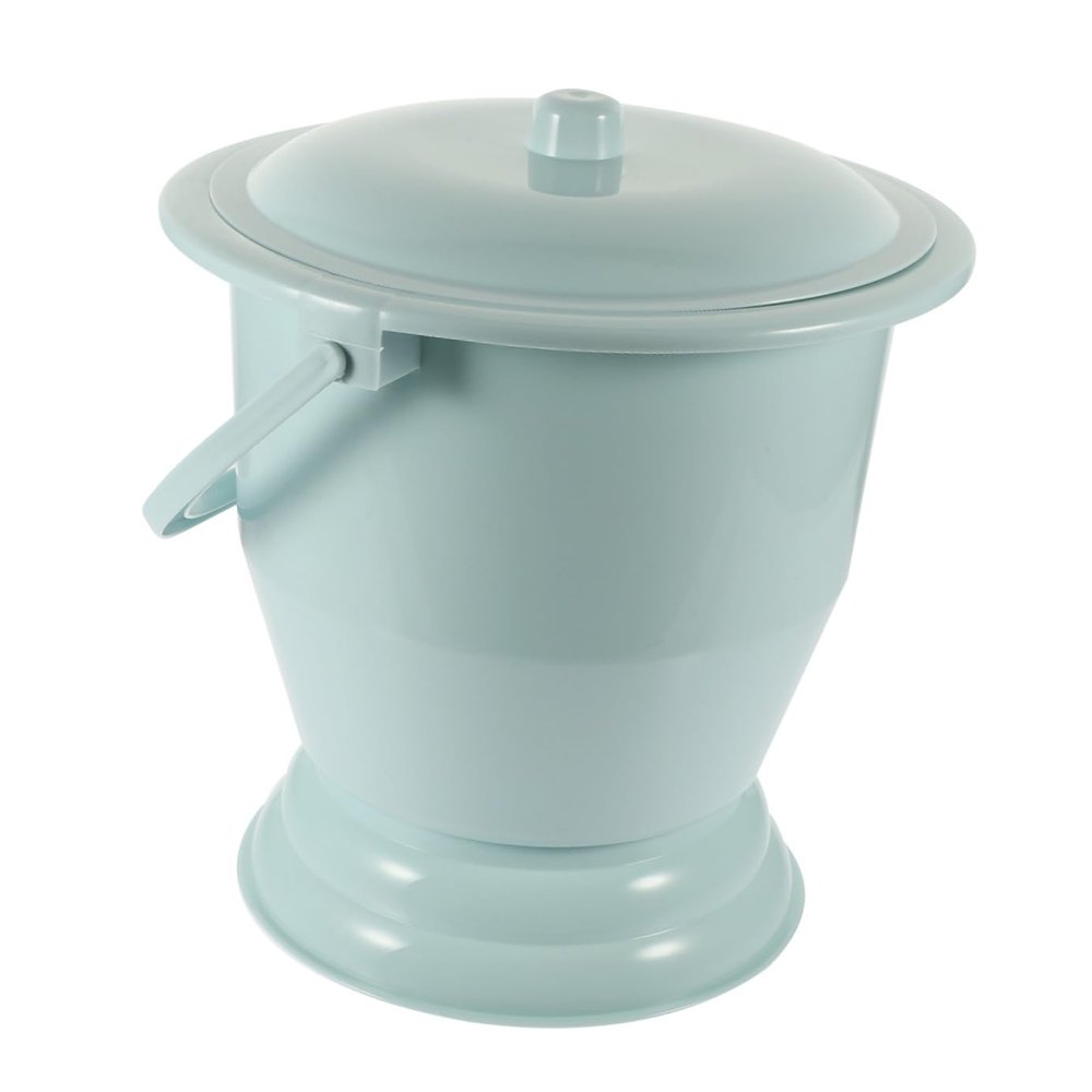 Girls’ Plastic Bedpan with Lid for Home and Bedside Care