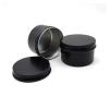 WJLYDM Black Empty Round Aluminum Cosmetic Jars, Refillable Metal Tins for Cream, Lotion, Tea, Lip Balm and DIY (80 g) view 3