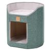 XAGMODSHN Foldable Indoor Cat House Bed, Two-Story Four-Season Hideaway view 1