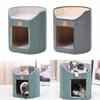 XAGMODSHN Foldable Indoor Cat House Bed, Two-Story Four-Season Hideaway view 2