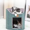 XAGMODSHN Foldable Indoor Cat House Bed, Two-Story Four-Season Hideaway view 4