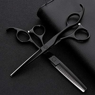 Professional Haircutting Scissors Set, 6 in, 440 Steel, Cutting and Thinning Shears