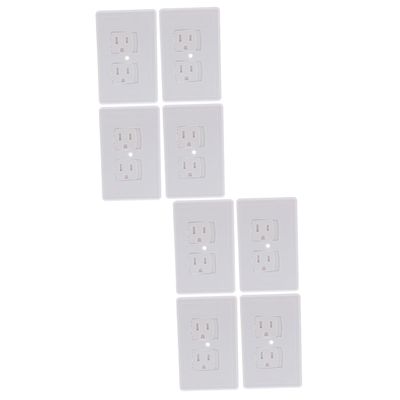 Artibetter 8-Piece Childproof Outlet Covers, White Automatic Safety Caps for Wall Outlets