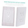 Artibetter 8-Piece Childproof Outlet Covers, White Automatic Safety Caps for Wall Outlets view 2