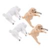 Amosfun 4-Piece Mini Dog Statues for Aquarium view 1