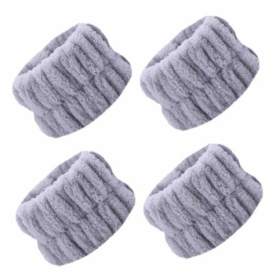 4-Piece Microfiber Wristbands for Face Washing and Makeup